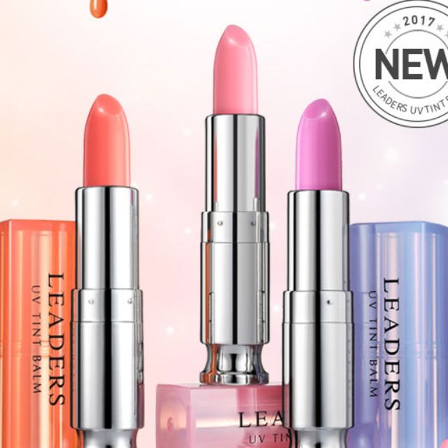 Son dưỡng môi chống nắng Hàn Quốc Leaders UV Tint Balm Lavender Calendula Cherry Blossom 3.5g 리더스 유브이 틴트밤 라벤더 카렌둘라 체리블라썸