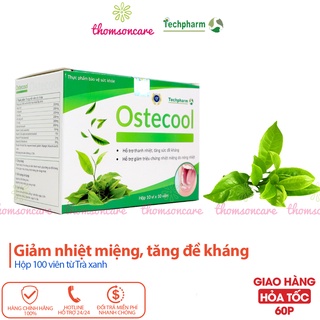 Viên uống Giảm nhiệt miệng Ostecool Hộp 100 viên từ Vitamin PP, trà xanh, rutin và thảo dược