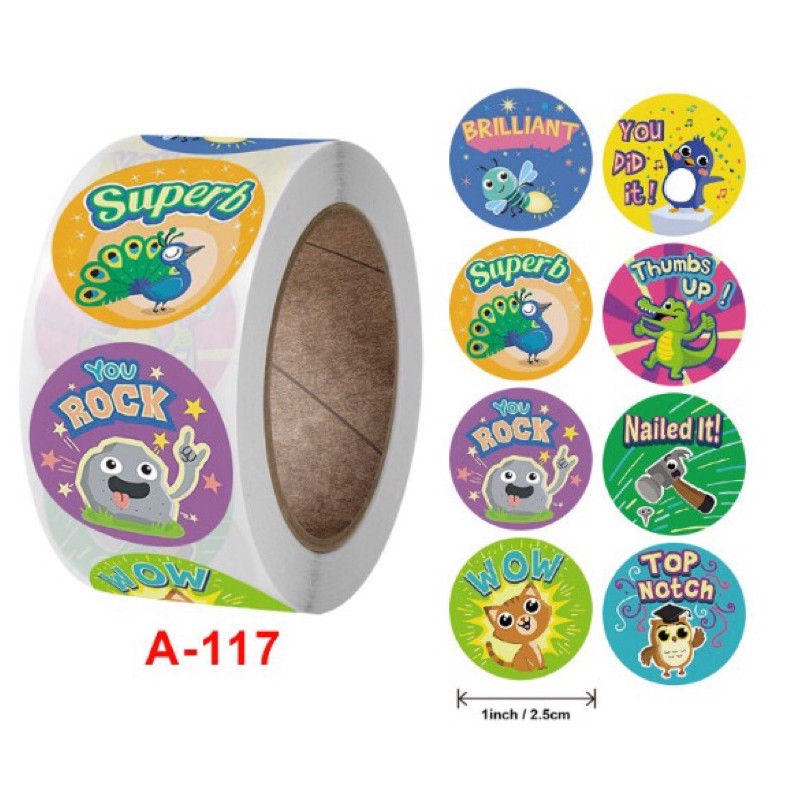 Sticker khen thưởng cuộn