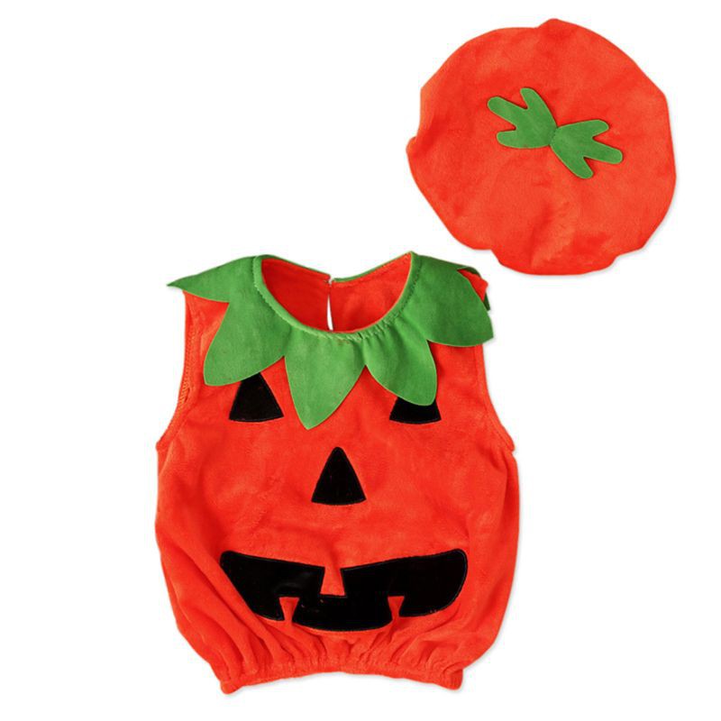 Set Đồ Hóa Trang Halloween Hình Bí Ngô Cho Bé