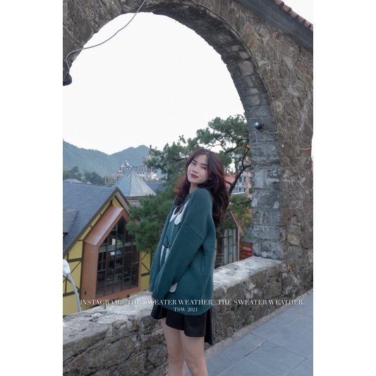 (Ảnh thật) Áo len hình thú chất đanh mịn oversize form giấu quần the.sweaterweather TSW | BigBuy360 - bigbuy360.vn