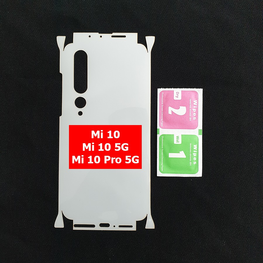 Dán mặt lưng Xiaomi Mi 10 - Mi 10 5G - Mi 10 Pro 5G