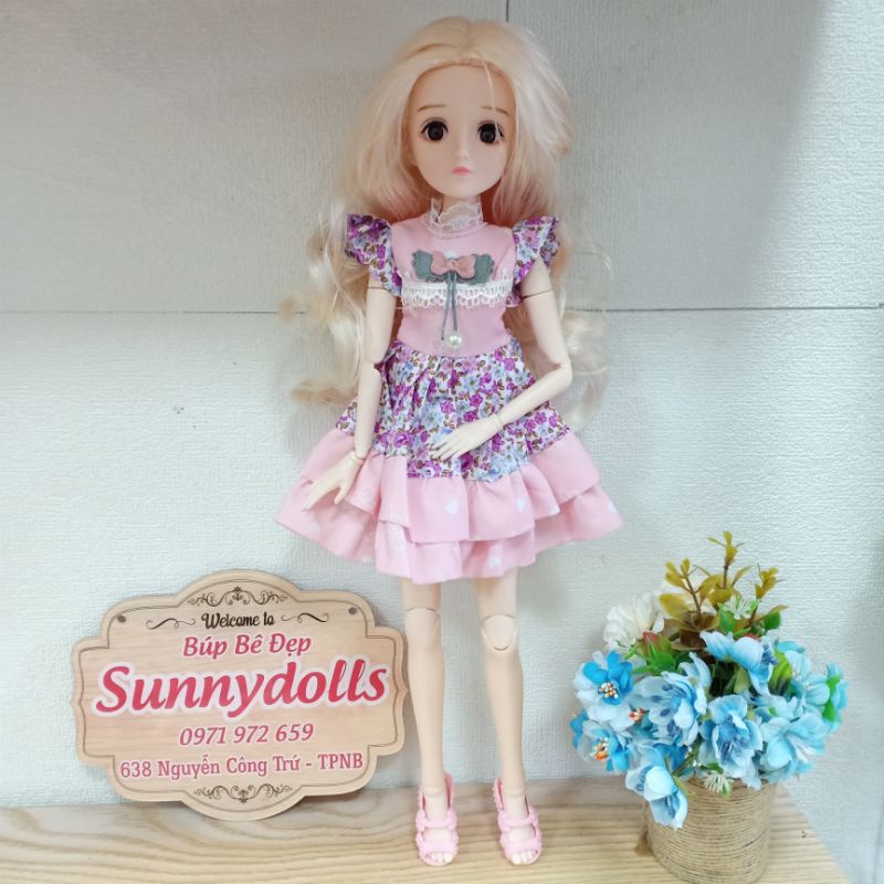 Búp Bê BJD 1/5 - 36cm 💖 Cơ Thể 21 Khớp Tóc Dài và Dày