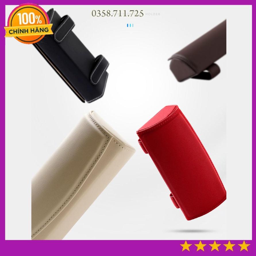 Hộp đựng kính trên xe hơi phiên bản cao cấp, Hộp kính da PU cao cấp hút nam châm nhiều màu thời trang