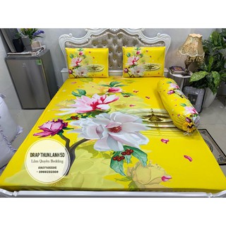 BỘ DRAP THUN LẠNH Ý 5D THÁI LAN CAO CẤP NHIỀU MẪU (INBOX CHỌN MẪU)