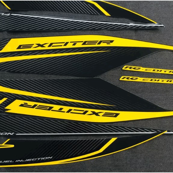[CỰC RẺ]  BỘ TEM 3 LỚP MẪU ZIN CAO CẤP CHO YAMAHA EXCITER 150CC RC EDITION - VÀNG ĐEN