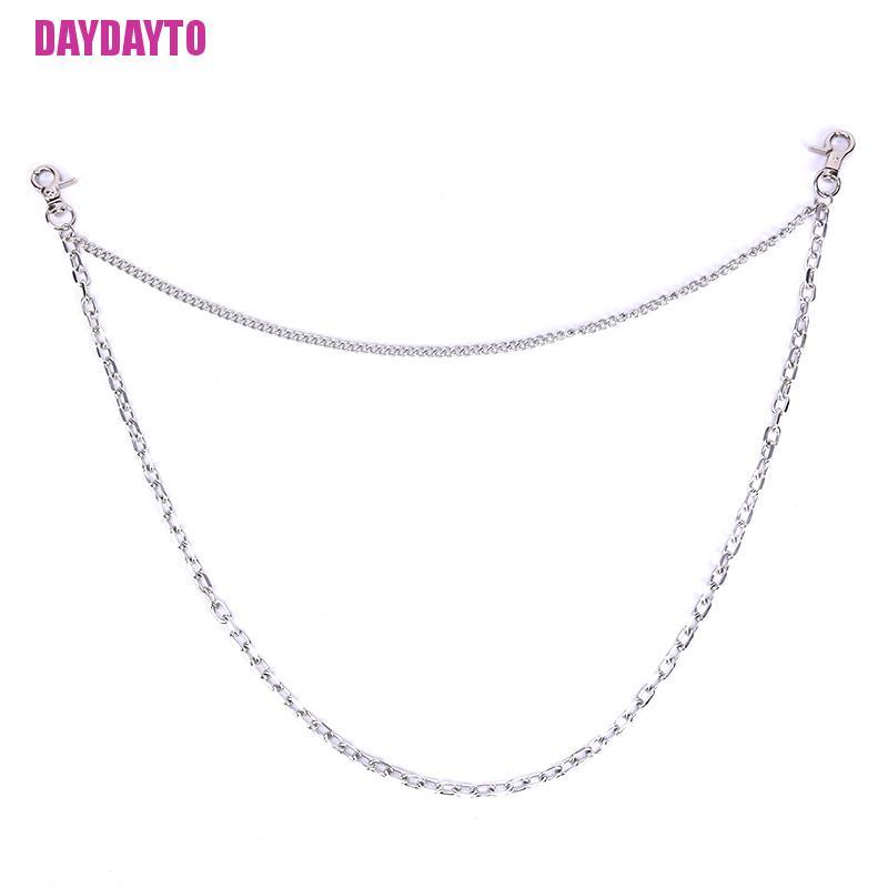 Dây Xích Đeo Thắt Lưng Hai Lớp Bằng Kim Loại Phong Cách Punk Rock