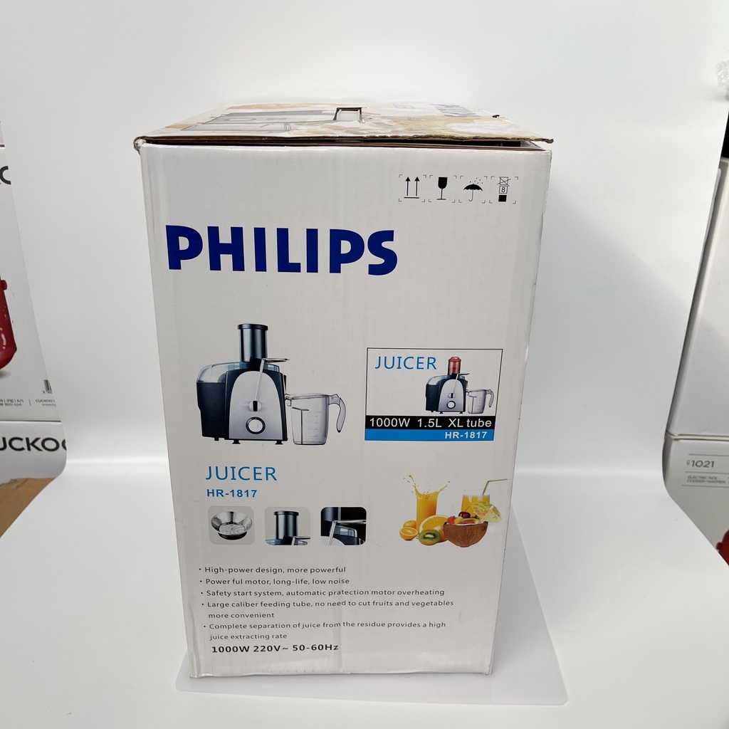 [Mã 154ELSALE2 giảm 7% đơn 300K] Máy Ép Trái Cây PHILIPS HR-1817 BH 12 Tháng