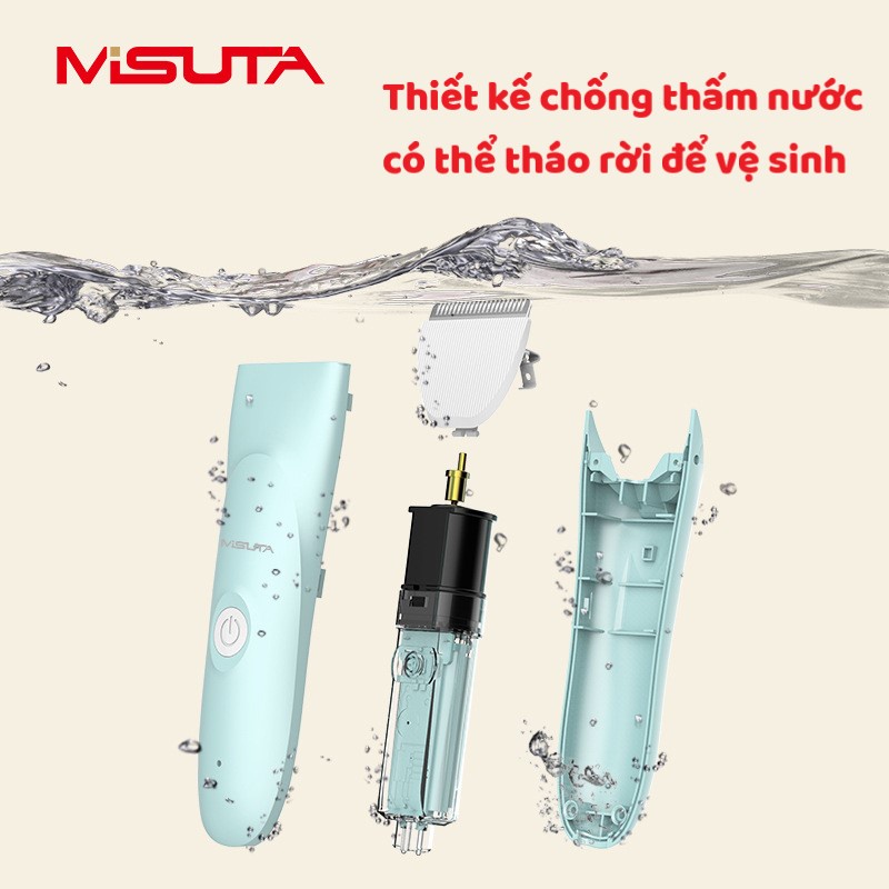 Tông Đơ Cắt Tóc Trẻ Em Misuta Chạy Êm Chống Ồn, Chống Nước Cao Cấp - Timikid Store