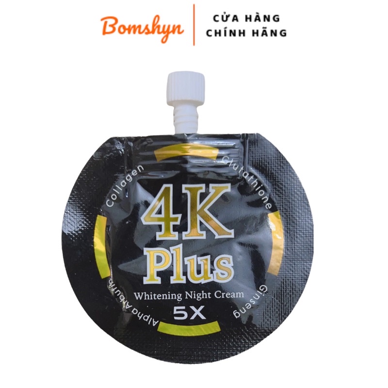 Kem 4k Pluss 5x MINI dưỡng trắng da mờ thâm nám, mờ thâm mụn dùng thử Mẫu mới