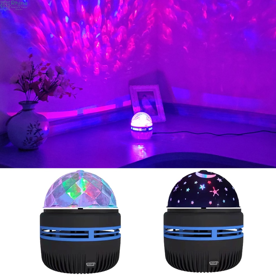 Đèn Chiếu Tạo Hiệu Ứng Bầu Trời Sao Xoay 360 Độ Kết Nối USB