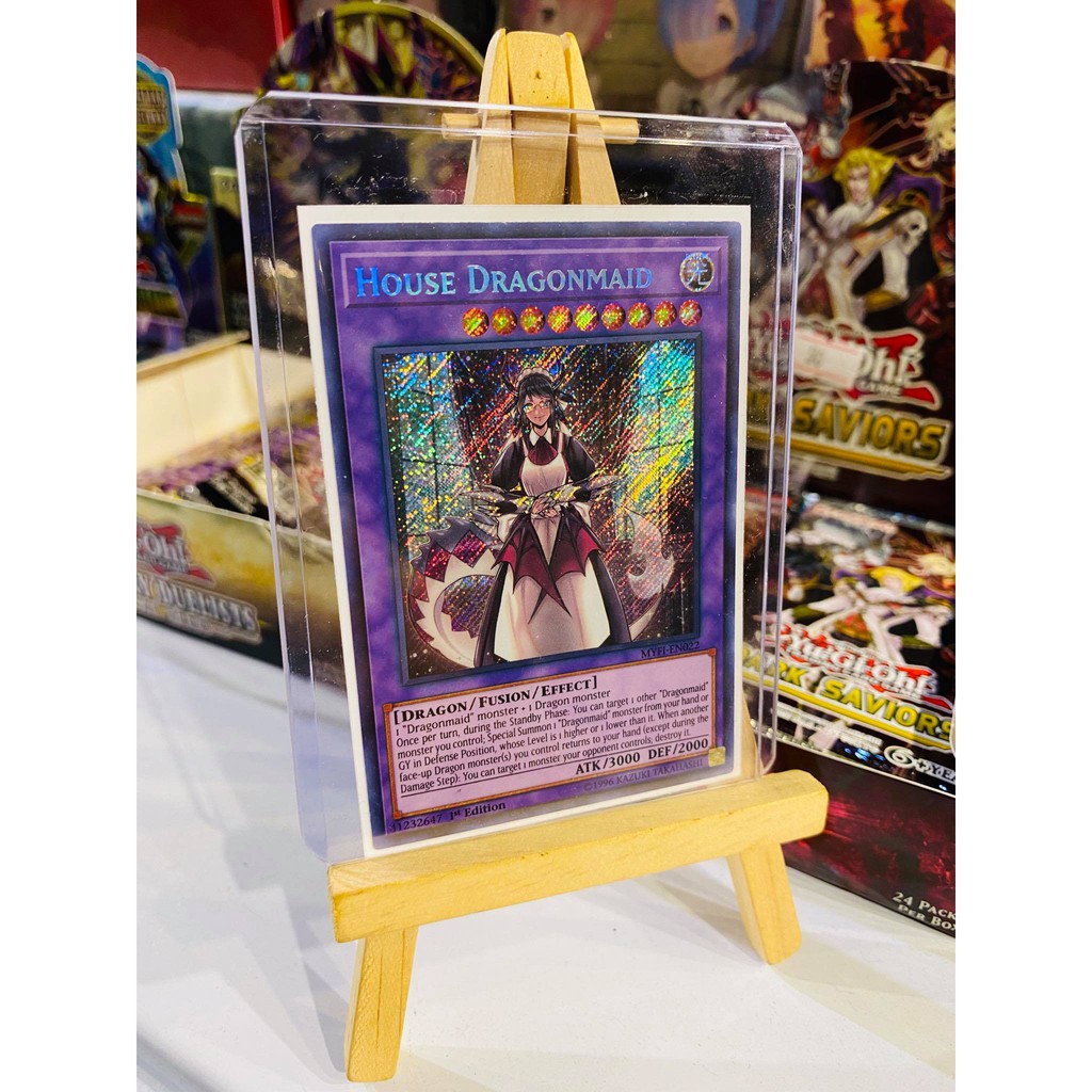 [ Dưa Hấu Yugioh ] Lá bài thẻ bài House Dragonmaid – Secret Rare - Tặng bọc bài nhựa bảo quản