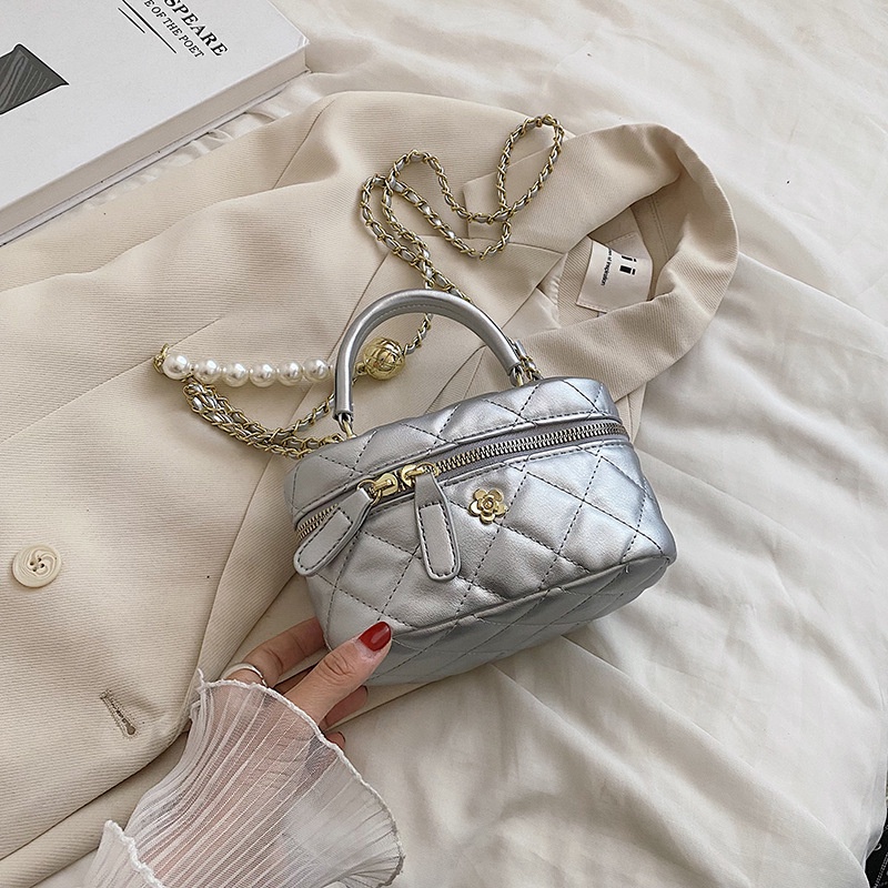 Túi đeo chéo IELGY xỏ hạt ngọc trai giả kích thước nhỏ xinh xắn thời trang cho nữ