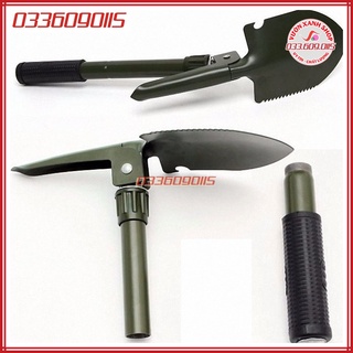Bộ dụng cụ cuốc xẻng đa năng gấp gọn, Xẻng gấp quân dụng đa năng 5in1
