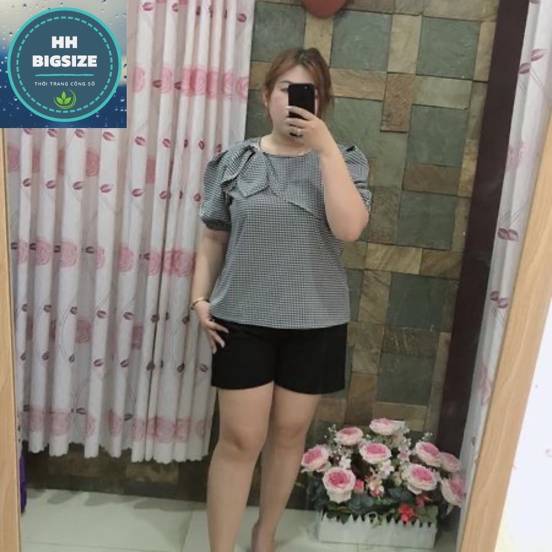 Áo Kiểu Nữ Caro Công Sở Đính Nơ