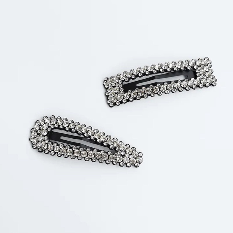Kẹp tóc cá tính lấp lánh đính đá phong cách Âu Mỹ Hàn Quốc, phụ kiện tóc đơn giản cho nữ