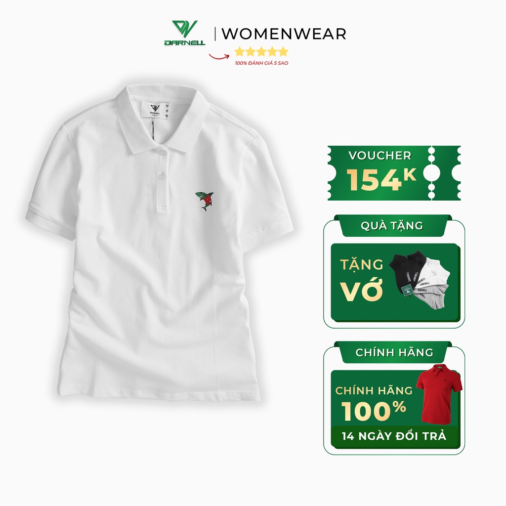 Áo thun polo nữ DARNELL, áo thun có cổ ngắn tay chất cotton thông thoáng bền đẹp DN2025