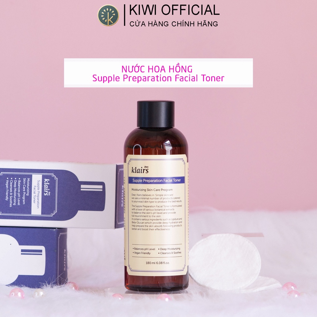 (CHÍNH HÃNG) Toner Klairs Không Mùi Moon21, Nước hoa hồng Klairs Supple Preparation Toner 180ml cho da nhạy cảm | BigBuy360 - bigbuy360.vn