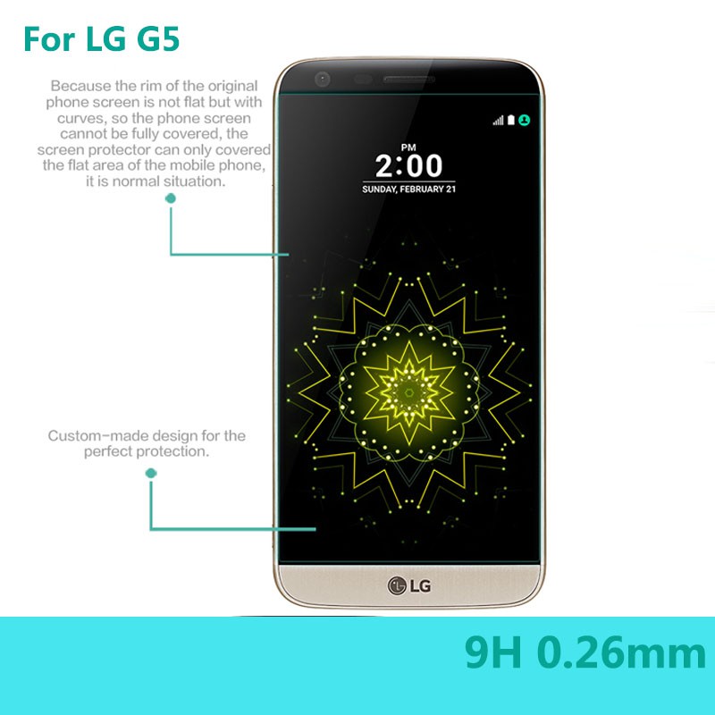 LG V20 - Kính cường lực phẳng dán màn hình điện thoại di động
