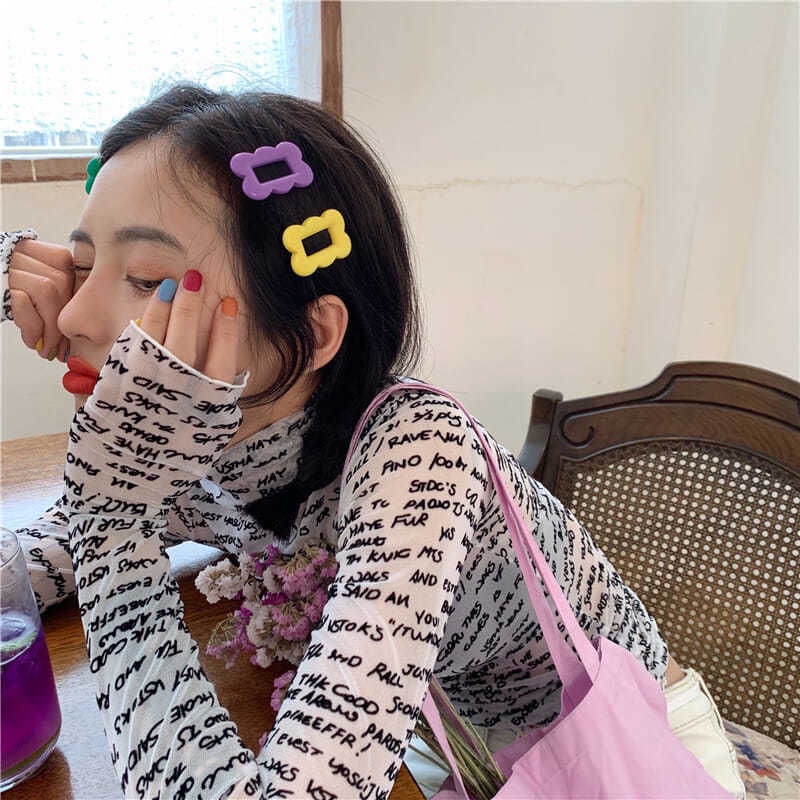 Áo Thun Mỏng Tay Dài Nhiều Lớp In Chữ Chống Nắng Mùa Hè Cho Nữ