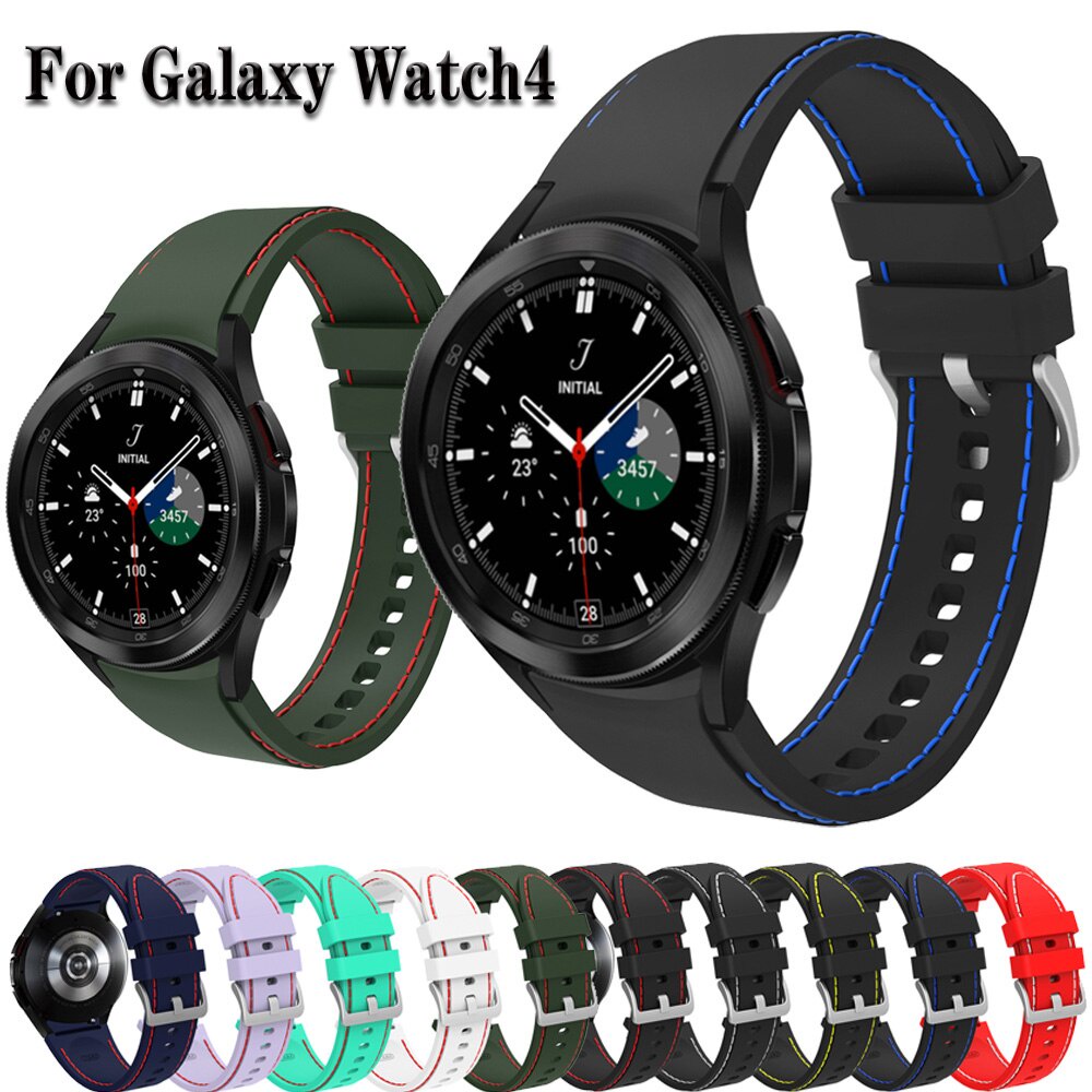 Dây đeo đồng hồ thông minh bằng silicon thay thế dành cho Samsung Galaxy Watch 4 Classic 42mm 46mm 40mm