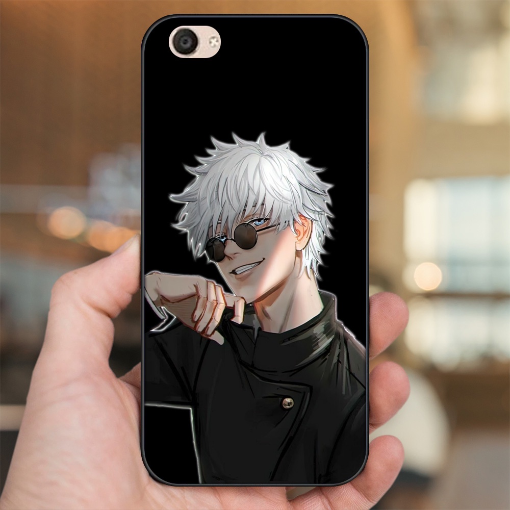 Ốp lưng Vivo V5, V5 Plus viền đen in hình Satoru Jujutsu Kaisen