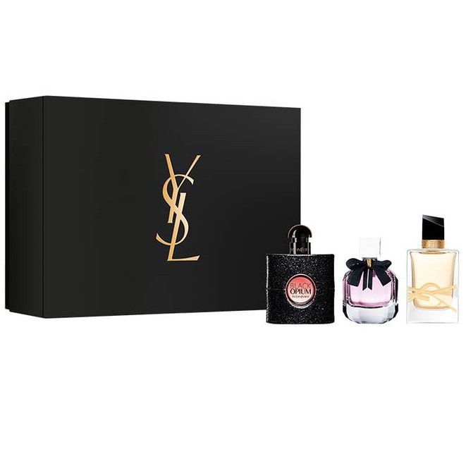 Bộ 3 nước hoa mẫu thử giới hạn YSL Yves Saint Laurent Freedom Water Black Opium Reverse Paris dành cho nữ 7.5ml