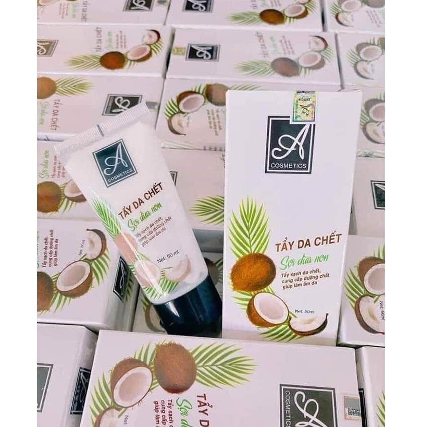 Tẩy Da chết Sợi Dừa Non Acosmetics, Tẩy sạch Da Chết, Loại Bỏ da Sần Sùi trên mặt, cung cấp dưỡng ẩm Cho da 50ml