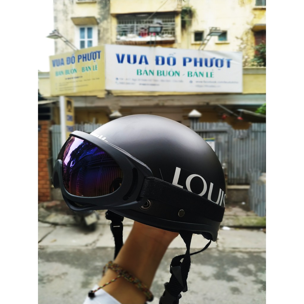 COMBO mũ 1/2 iron man + kính uv400 bảo vệ mắt