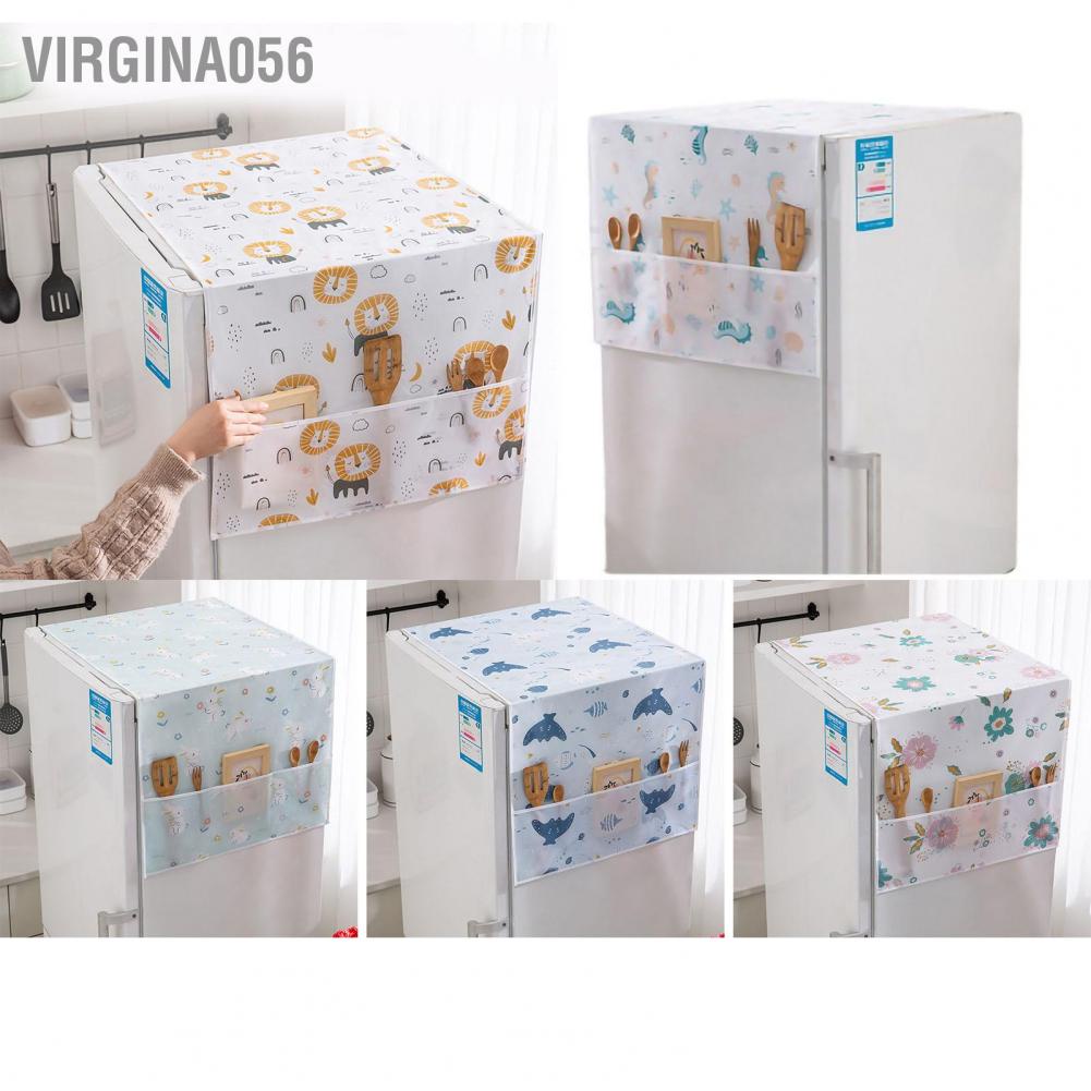 Virgina056 Khăn che bụi tủ lạnh PEVA Chống thấm nước và dầu cho nhà bếp
