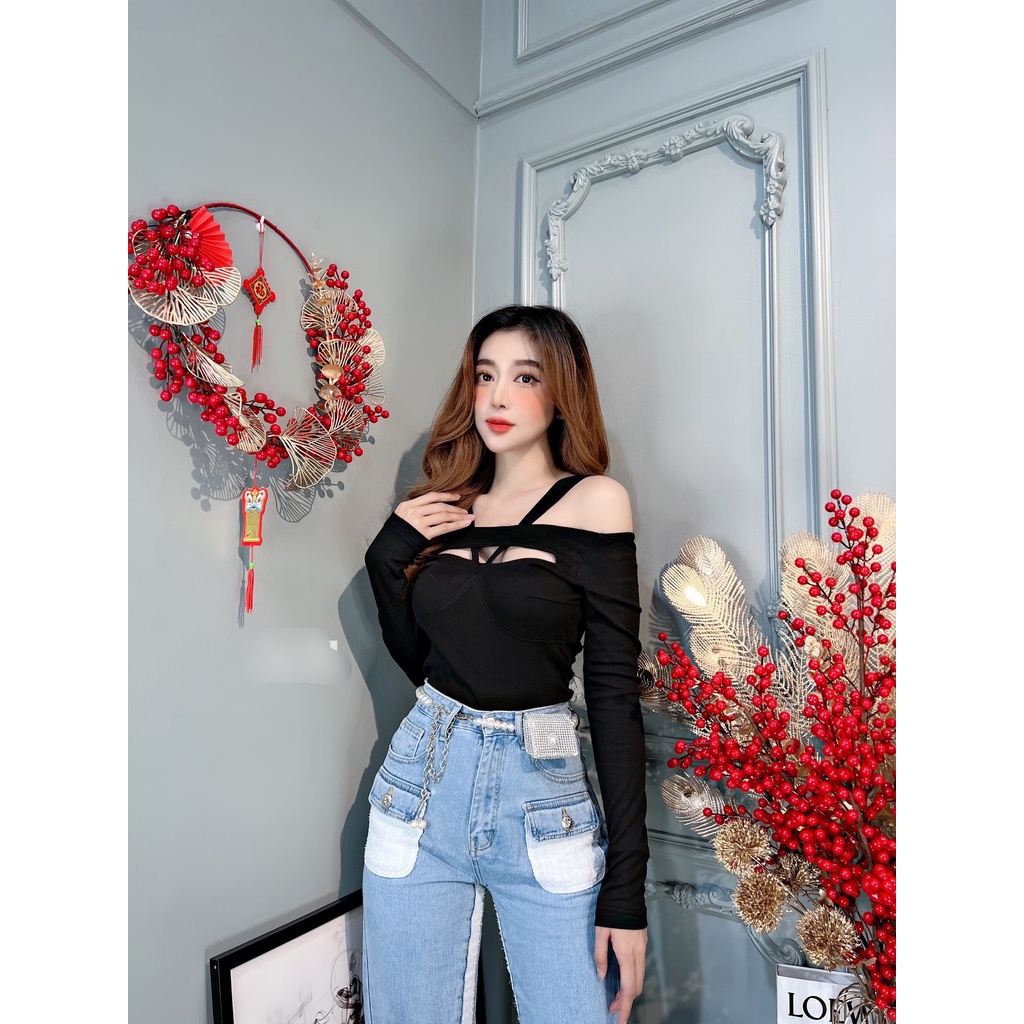 Áo kiểu quàng cổ sexy