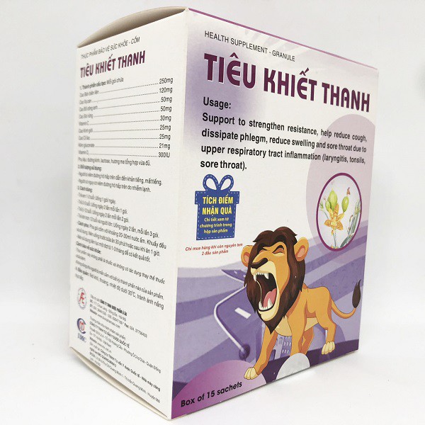 Cốm Tiêu Khiết Thanh -  Giúp giảm ho, tiêu đờm, giảm sưng đau họng,  hỗ trợ tăng cường đề kháng