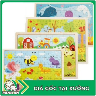 ❀ ❀ Tranh gỗ ghép hình cho bé Với 60 miếng ghép  bằng gỗ ❀ ❀