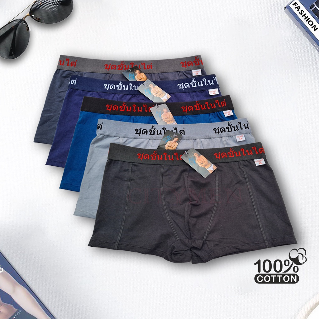 Combo 2 Quần lót nam boxer lưng Thái vải cotton 4 chiều cao cấp, co dãn và thấm hút tốt, đồ lót, quần xì, sịp tam giác