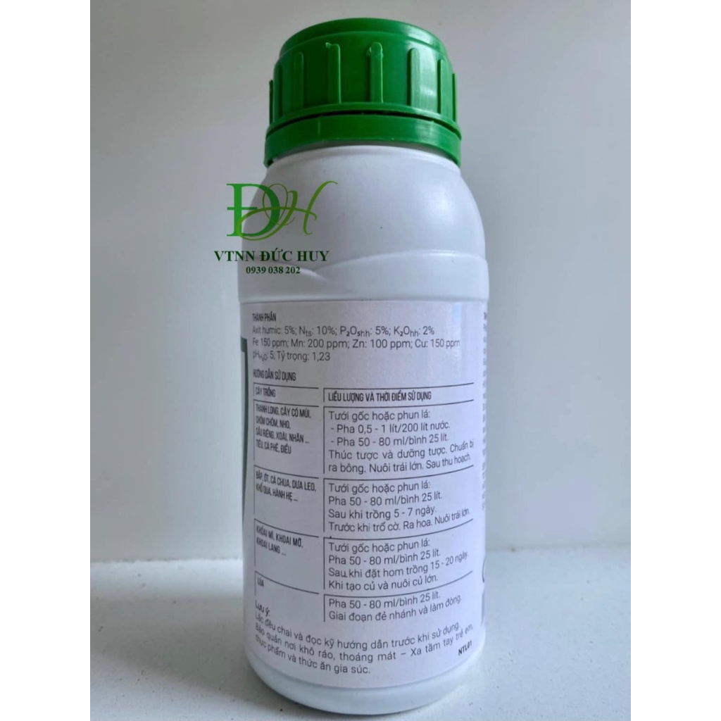 RA RỄ Humic NPK 10-5-2 TE Hợp Trí  - Phân bón lá sinh học