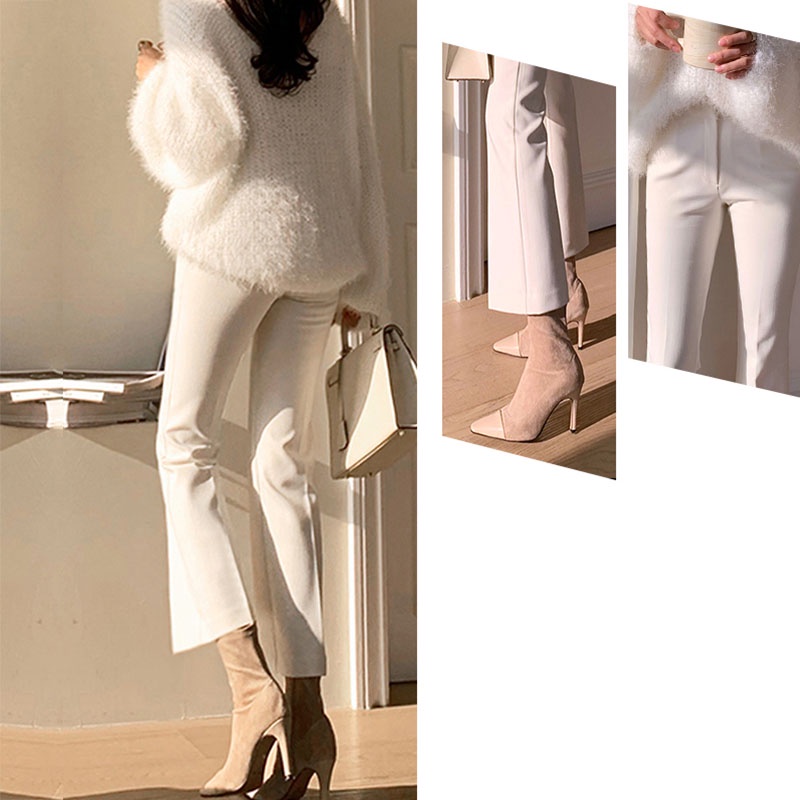 [MẪU MỚI] Quần Tây Công Sở Ống Loe Quần Âu Cạp Cao Dáng Ngắn Ống Loe Thời Trang Sugal QUAN NU 034V1