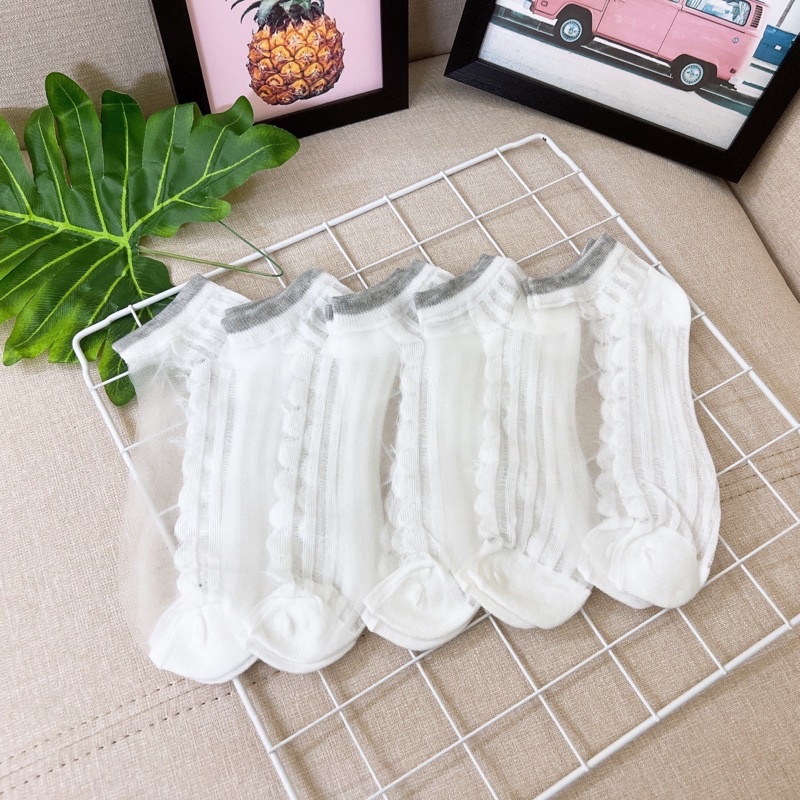 Combo túi tất ren thấp cổ xinh lắm luôn 5 đôi