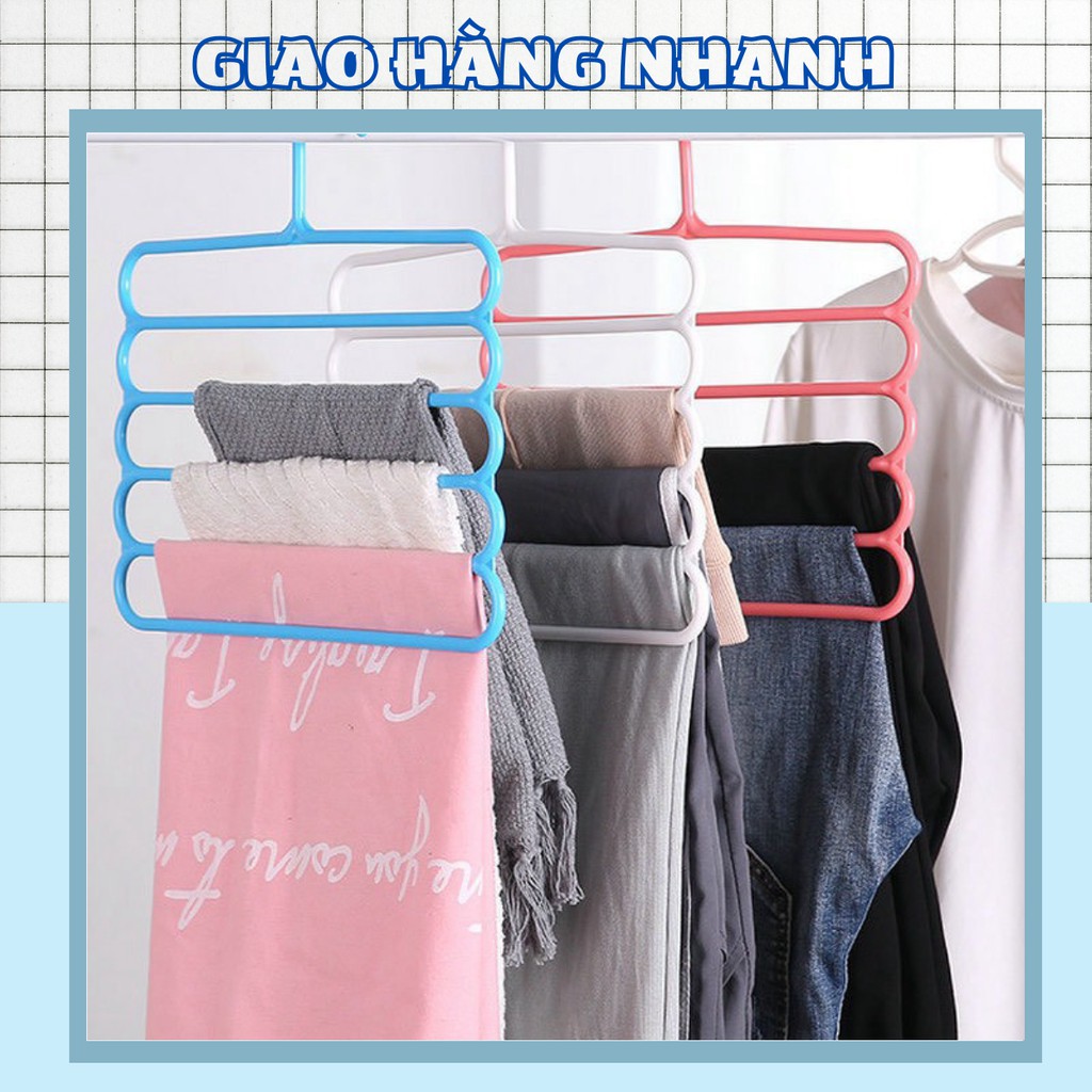 ❌FREE SHIP 50K❌ Móc Treo Quần Áo Đa Năng Nhiều Tầng Bằng Nhựa 88203 Giao Hàng Nhanh