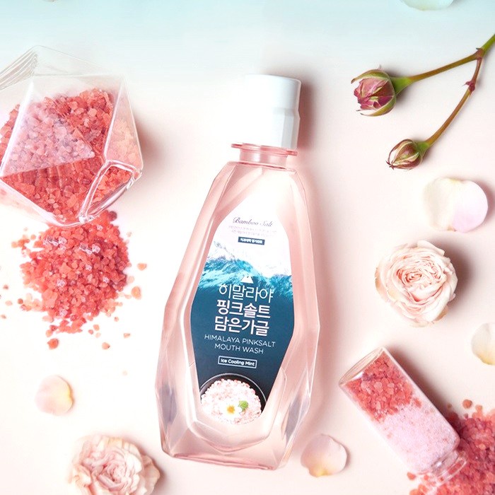 [Mã COSLGHH giảm 8% tối đa 40k đơn từ 250k] Nước súc miệng Bamboo Salt Muối Hồng Himalaya Hương Bạc Hà Mát Lạnh 760ml