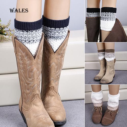 Cặp Tất Len Ống Giữ Ấm Chân Khi Mang Giày Boot Cho Nữ