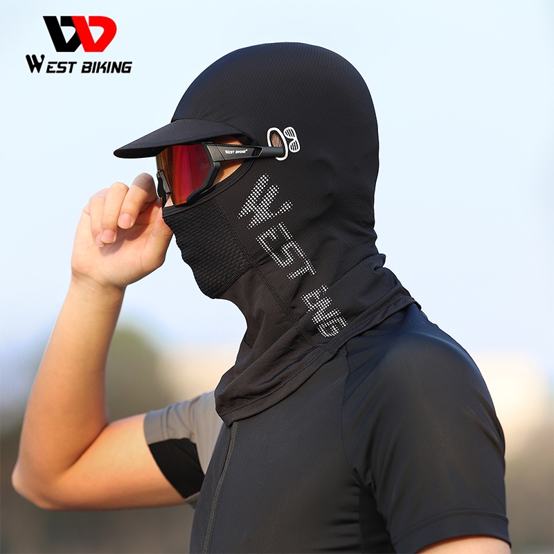 Mũ kiêm khẩu trang WEST BIKING chống tia UV thiết kế lỗ đeo kính thoáng khí tiện dụng