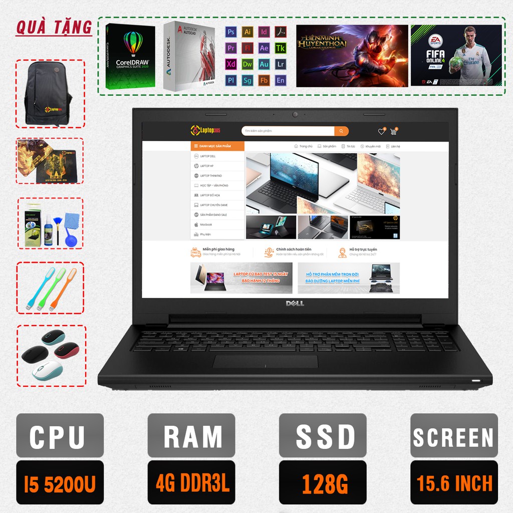 Laptop Dell Inspiron N3543 Core i5 VGA Rời - Màn Full HD - Chơi Game + Đồ Hoạ