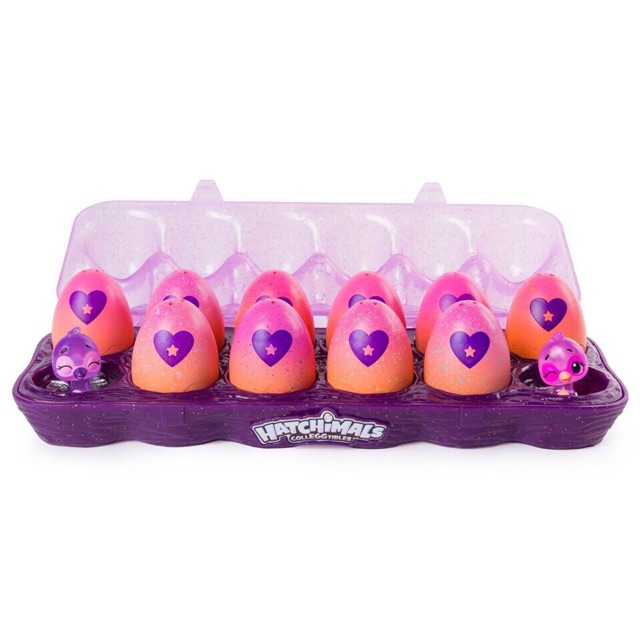 Khay 12 Trứng Hatchimals Ss4 - Hồng Ngôi Sao