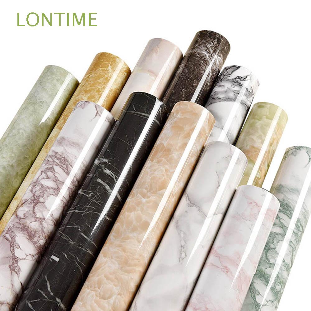 LONTIME PVC Self Adhesive Wallpaper Marble Texture Wall Sticker Home Decor