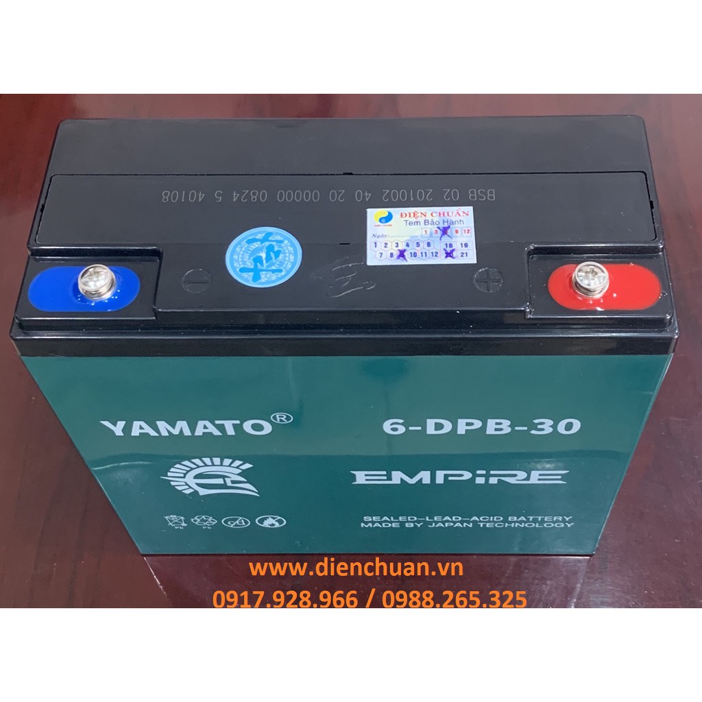 Ắc quy xe đạp điện, loa kéo, năng lượng mặt trời Yamato 12V 30Ah