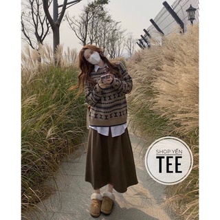 Áo len thổ Cẩm Vintage ( Ảnh thật )