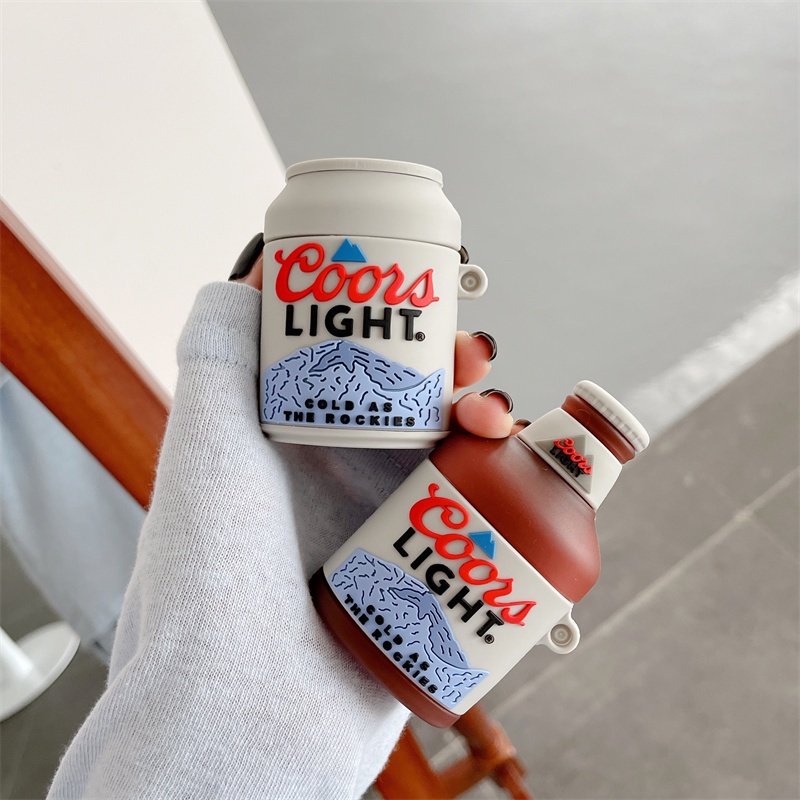 Vỏ Bảo Vệ Hộp Sạc Tai Nghe Airpods 3 Pro 2 3 Họa Tiết Ly Bia Màu Bạc 2021 Ốp