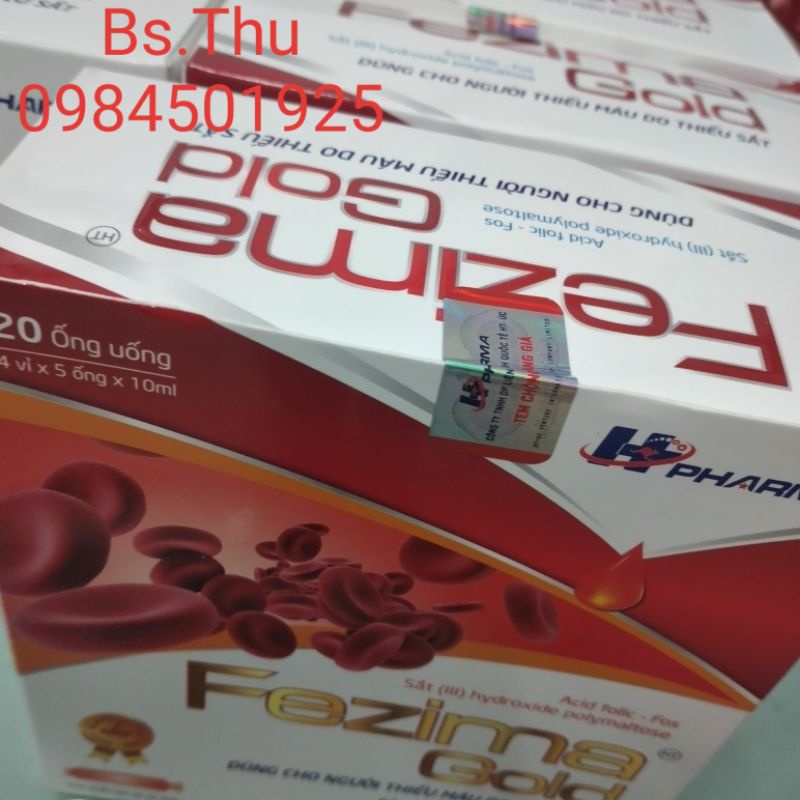 FEZIMA GOLD hộp 20 ống bổ sung sắt, bổ máu, vị ngô thơm không tanh không táo