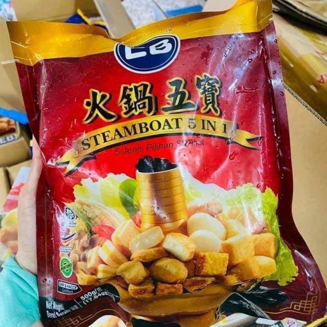 500G Viên thả lẩu 5 TRONG 1 siêu Ngon Malaysia