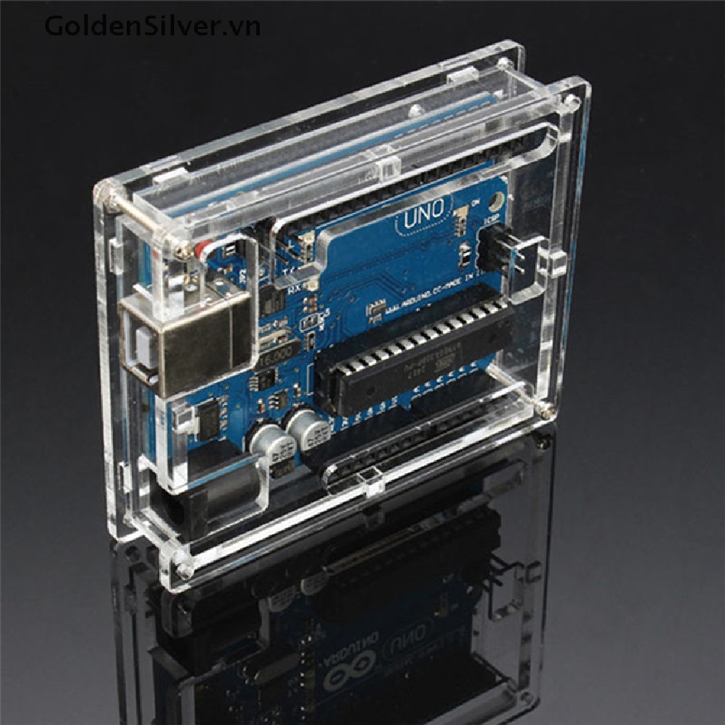Vỏ Hộp Đựng Máy Tính Arduino R3 Bằng Acrylic Trong Suốt